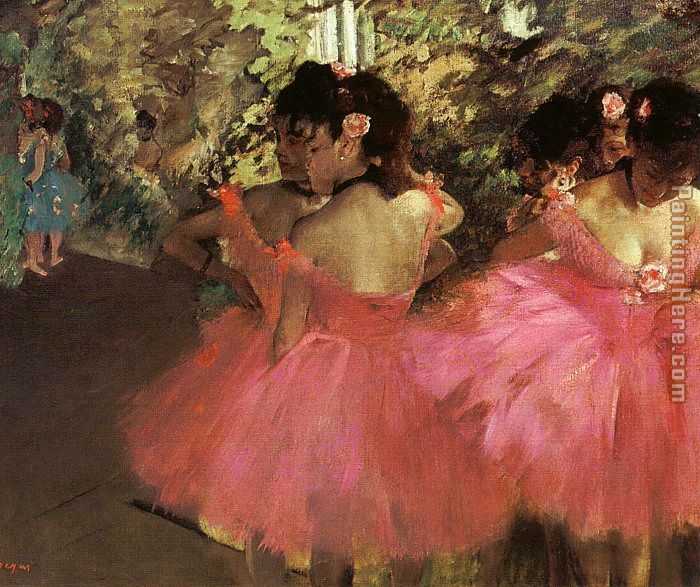 Dancers in Pink painting - Edgar Degas Dancers in Pink art painting